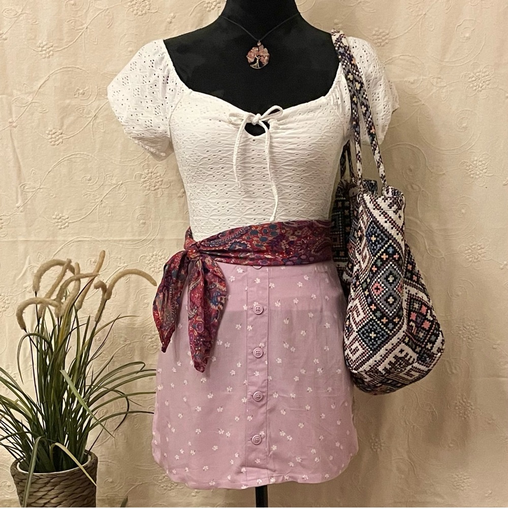 Coquette Aeropostale Lilac Mini Skirt